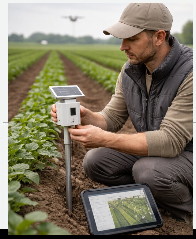 IoT мониторинг сельскохозяйственных полей и контроля в Карасуке